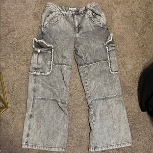 Men's Gray Cargo Jeans